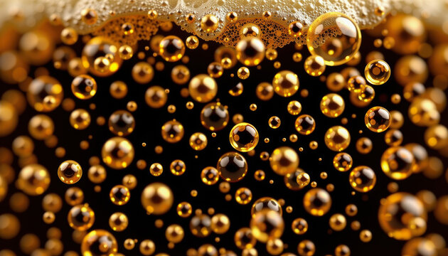 Refreshing beer foam bubbles in glasses at a brewery cheerful draft beverage environment