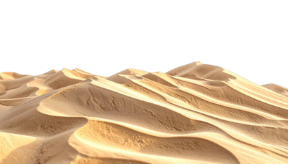 Golden desert sand dunes roll under a solid black sky, no horizon