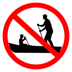 rowing boat symbol prohibited