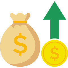 Money Bag Flat Illustration