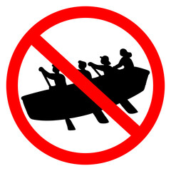 rowing boat symbol prohibited