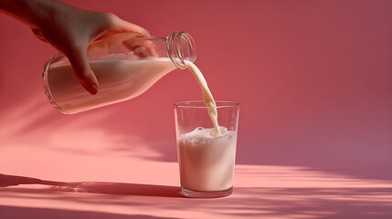glass of milk ai genrative