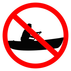 rowing boat symbol prohibited
