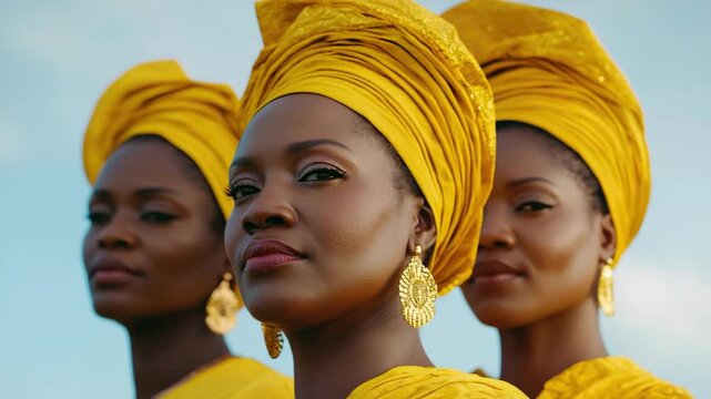 Yoruba Women with Gold Accessories