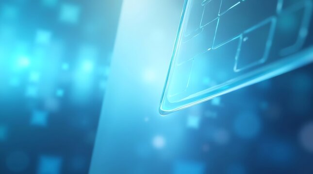 Glowing keyboard with digital background - Powered by Adobe