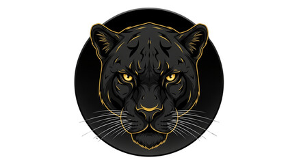 Fierce Black Panther Head Logo Emblem for Sports Teams Gaming Esports Branding Identity