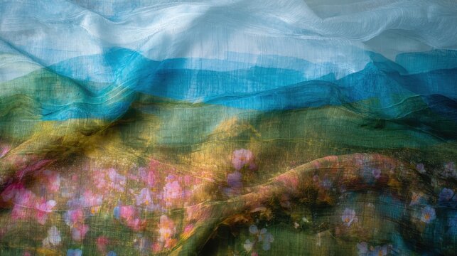 Moodboard collage with warm to neutral color transitions and modern aesthetic, Designer’s workspace surrounded by sketches, fabric swatches, and concept art, Minimal creative studio space filled with