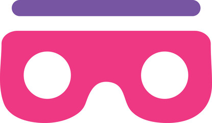 Vibrant virtual reality headset icon for modern gaming technology and interactive digital entertainment applications