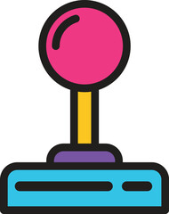 Colorful Joystick Icon for Gaming and Esports Design Projects