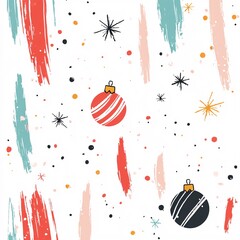 pastel diagonal stripes christmas icon korean, white background