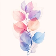 pastel ornament soft glow korean minimal, white background