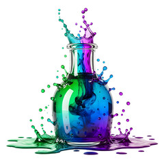 Vibrant Color Explosion Flask