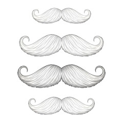 Classic Handlebar Mustache Set