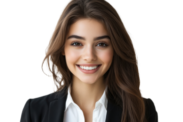 Young businesswoman smiling confidently
