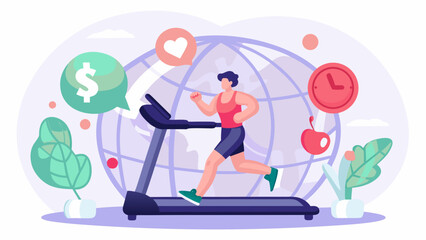 Global health and wellness journey running towards a fitter future with financial and time investments