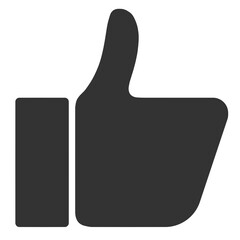 black silhouette thumbs up