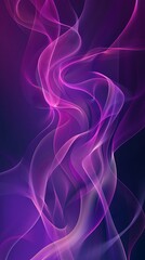 Abstract Purple Smoke Swirls on Dark Background Artistic Digital Design.