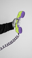 Grab attention with a retro phone, vibrant colors and vintage connection