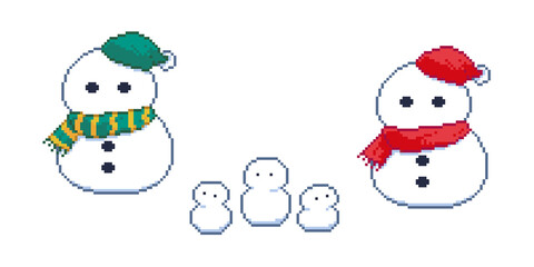 雪だるまのドット絵セット