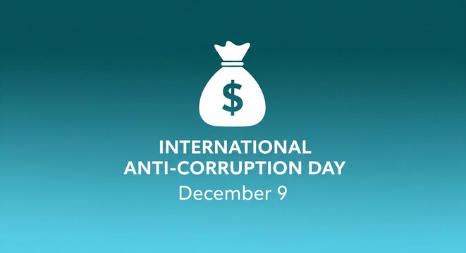 Raise awareness for International Anti-Corruption Day on December 9th with this clean, crisp design promoting global ethics and financial responsibility, integrity matters