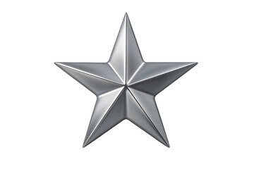Fototapeta premium Isolated metallic star object against a plain dark background in studio shot on transparent background