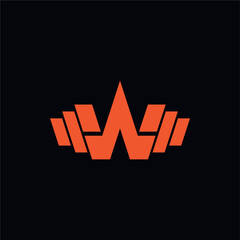 Letter W Fitness Gym Logo Design. Barbel Sports Vector Icon, Modern professional letter W for sport teams