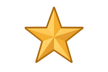 Obraz premium A golden star emblem resting against a stark black colored background space on transparent background