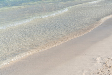 Soft Wave on Sandy Beach