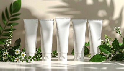 Minimal white cosmetic tubes on neutral surface