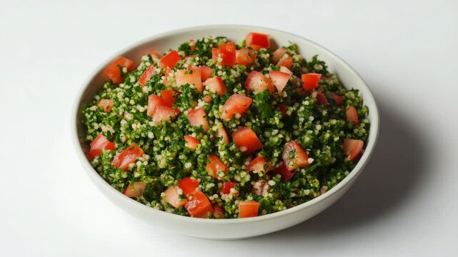 Fava beans and tomato salad