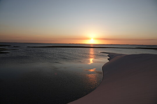 Sunset over Len&ccedil;ois Maranhenses, Brazil