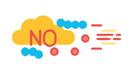 Icon showing Nitrogen Dioxide pollution emitting from a cloud