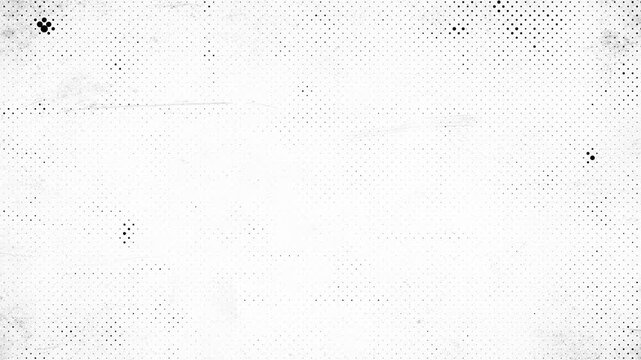 Abstract black and white halftone texture background with subtle grunge and dot pattern overlay 4k video