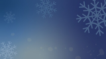 Snowflake Blue Banner. Christmas Empty Background.