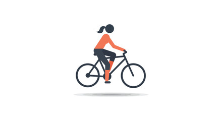 Woman cycling for fitness riding a bicycle for exercise promoting a healthy lifestyle outdoors ideal for wellness campaigns and transportation ads.