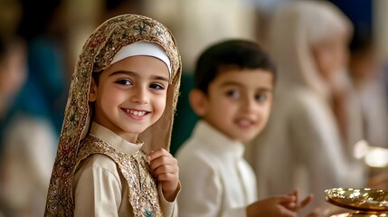 Children celebrating eid.