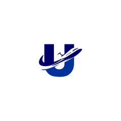 A modern airplane taking off and forming a unique letter monogram. Perfect for aviation brands, travel agencies, logistics companies, and dynamic visual identity designs.