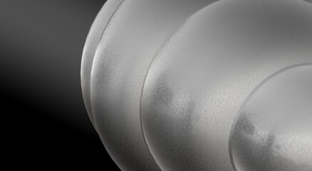 Abstract grayscale composition of fluid organic contours with soft highlights and shadows against neutral background. Minimal surreal structure blending motion, depth, and ambiguous form.