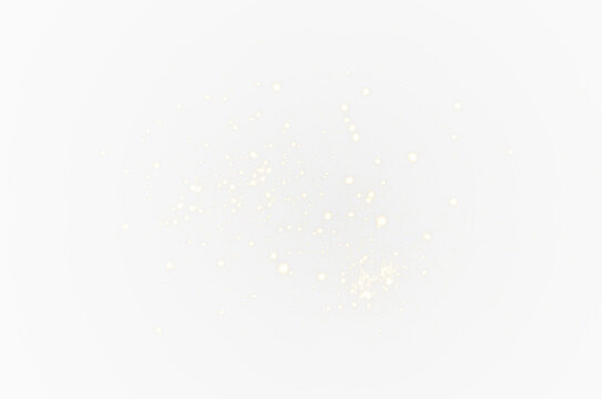 PNG Gold Sparkle Overlay with Transparent Background