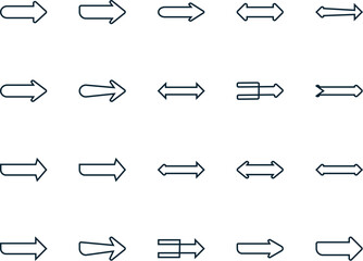 arrow icons set. Minimalist Arrow Icons Set Collection