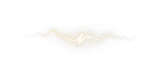 Gold Lightning PNG with Transparent Overlay Effect on transparent background
