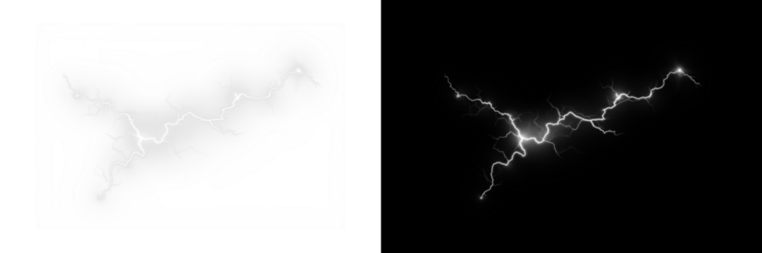 PNG Thunderbolt Overlay on Transparent Background - Powered by Adobe