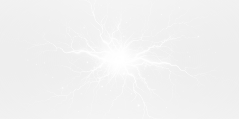 PNG Lightning Overlay on Transparent Background
