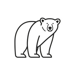 【Animals Icons – Basic】Polar Bear Silhouette Logo | シンプルなホッキョクグマのシルエットロゴ