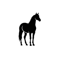 【Animals Icons – Basic】Horse Silhouette Logo for Branding | シンプルな馬のシルエットロゴデザイン