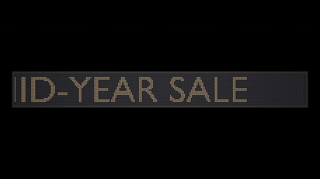 Mid-year Sale Banner with Bold Text on transparent Background for Retail Promotions