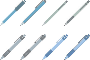 Vector set of pen for writing and drawing