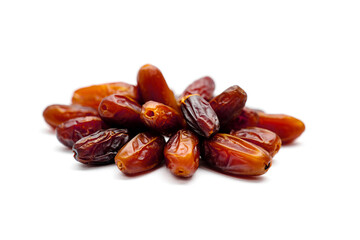 Tasty sweet dried dates isolated on white