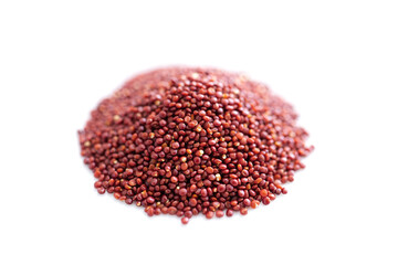 red quinoa seeds isolated on white background
