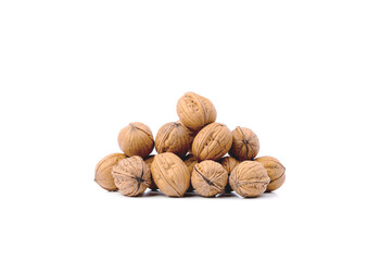 Walnuts isolated on white background